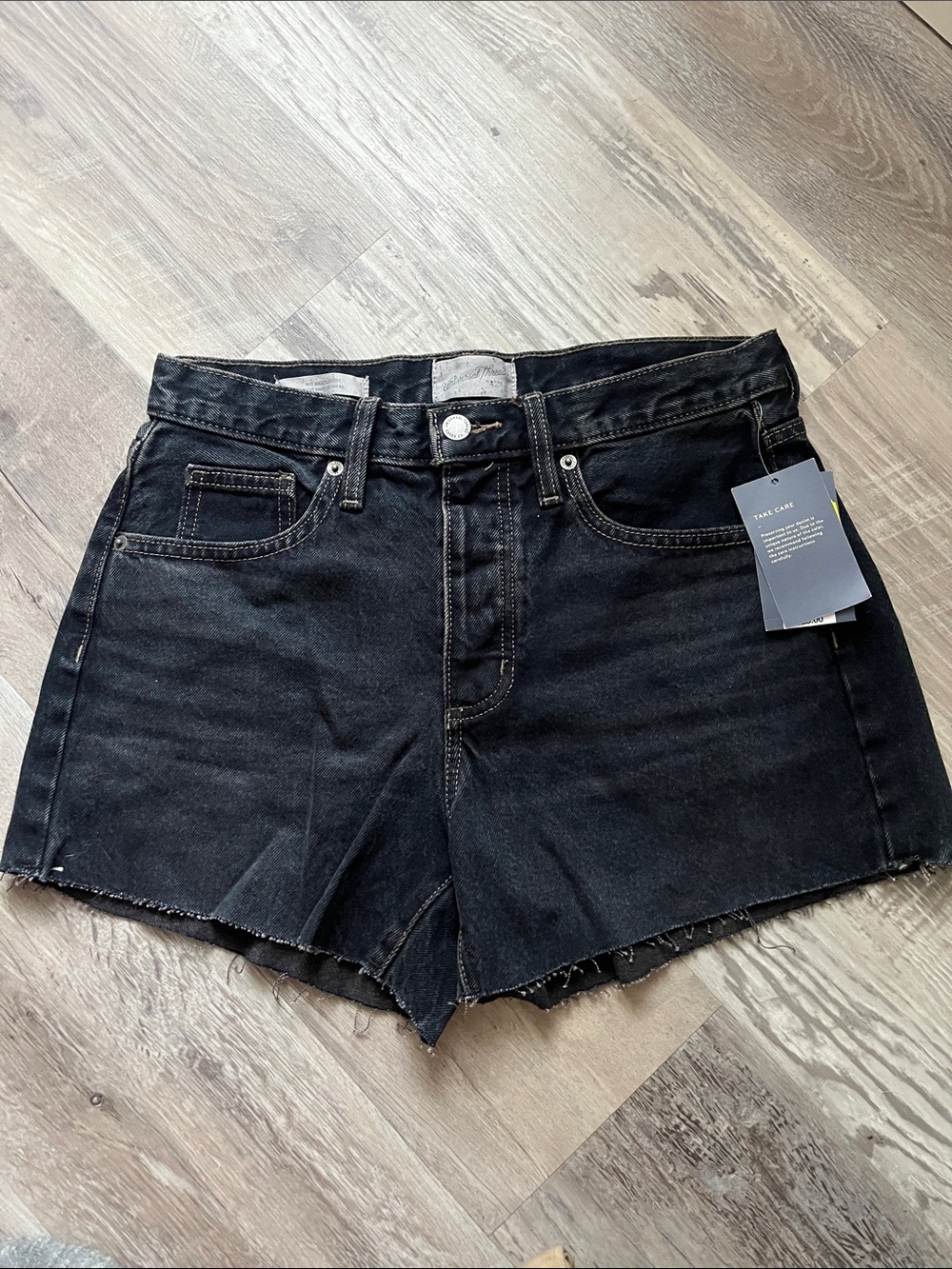 Universal Thread Black Raw-Hem Denim Shorts